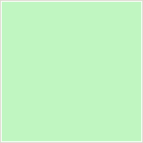 C0F6C1 Hex Color Image (GREEN, MADANG)