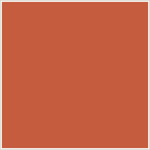 C55C3E Hex Color Image (MOJO, RED ORANGE)