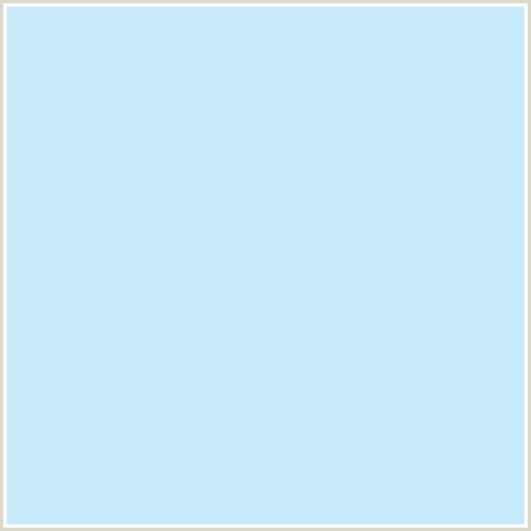 C8E9F7 Hex Color Image (BABY BLUE, LIGHT BLUE, TROPICAL BLUE)