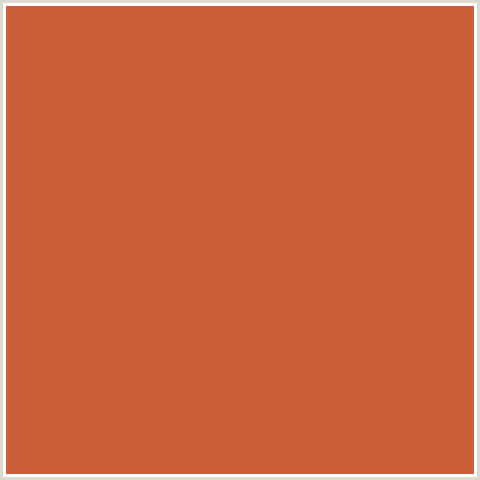 CC5F39 Hex Color Image (RED ORANGE, TUSCANY)