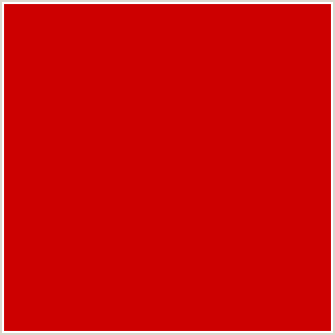 CD0000 Hex Color Image (GUARDSMAN RED, RED)