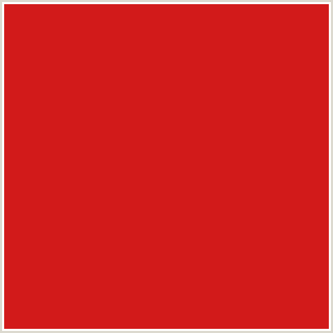 D21A1A Hex Color Image (RED, THUNDERBIRD)
