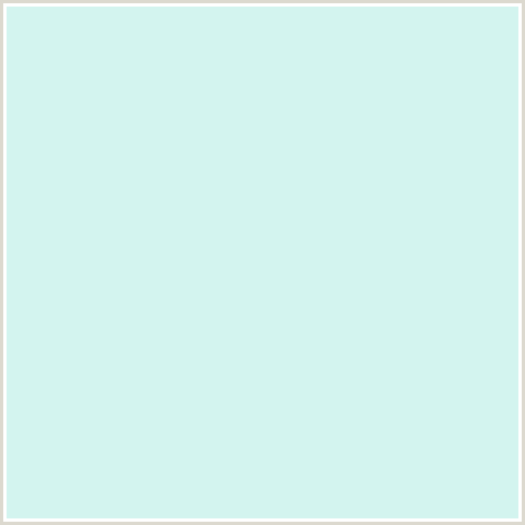 D3F4EF Hex Color Image (BLUE GREEN, ICEBERG)