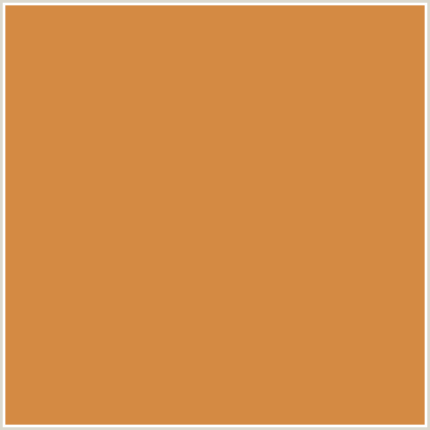 D48A43 Hex Color Image (ORANGE RED, RAW SIENNA)