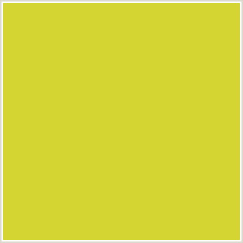 D4D433 Hex Color Image (WATTLE, YELLOW GREEN)