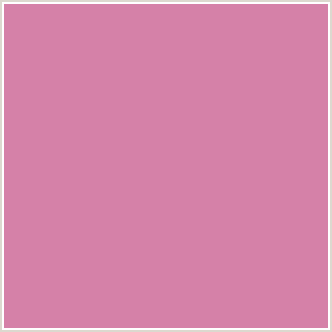 D581A8 Hex Color Image (CHARM, DEEP PINK, FUCHSIA, FUSCHIA, HOT PINK, MAGENTA)