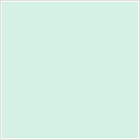D5F0E5 Hex Color Image (APPLE GREEN, GREEN BLUE)