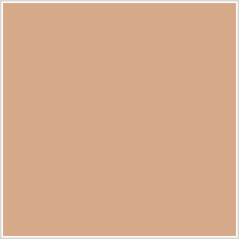 D6AA89 Hex Color Image (ORANGE RED, TAN)