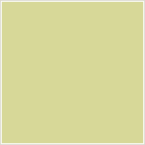 D7D898 Hex Color Image (WINTER HAZEL, YELLOW GREEN)