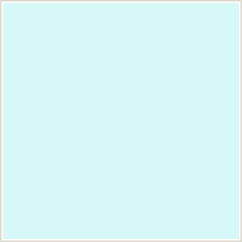 D7F8F9 Hex Color Image (BABY BLUE, HUMMING BIRD, LIGHT BLUE)