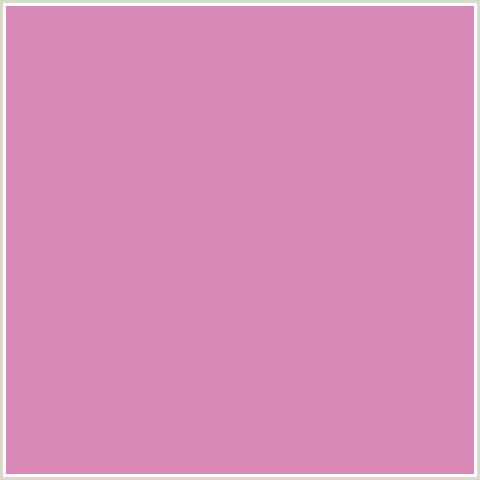 D889B8 Hex Color Image (DEEP PINK, FUCHSIA, FUSCHIA, HOT PINK, MAGENTA, SHOCKING)