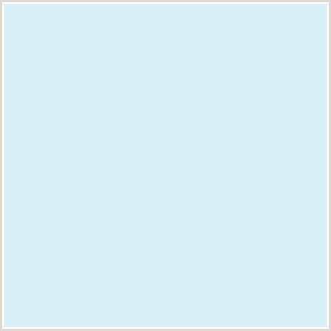 D8EFF8 Hex Color Image (BABY BLUE, LIGHT BLUE, WHITE ICE)