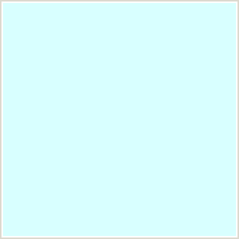 D8FFFF Hex Color Image (BABY BLUE, LIGHT BLUE)