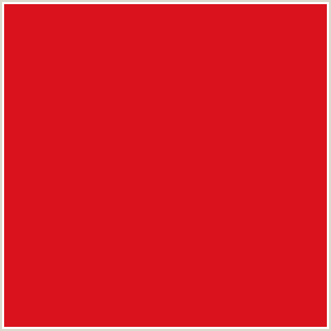 D9121D Hex Color Image (CRIMSON, RED)