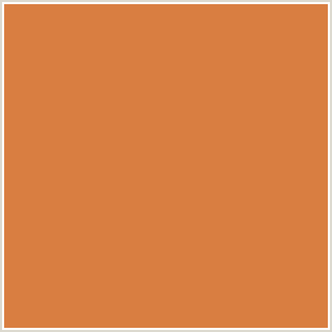 D97E41 Hex Color Image (ORANGE RED, RED DAMASK)