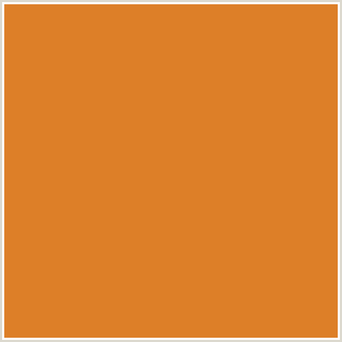 DD7F28 Hex Color Image (OCHRE, ORANGE RED)