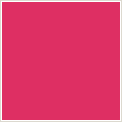 DE2F63 Hex Color Image (CERISE RED, RED)