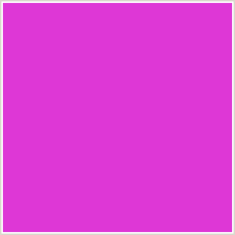 DE37D6 Hex Color Image (DEEP PINK, FUCHSIA, FUSCHIA, HOT PINK, MAGENTA, ORCHID)