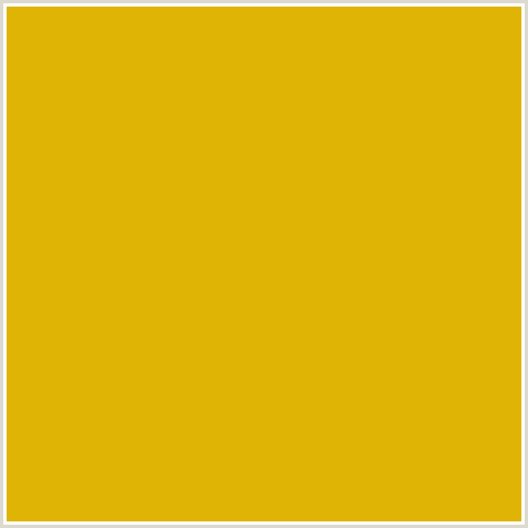 E0B404 Hex Color Image (CORN, ORANGE YELLOW)