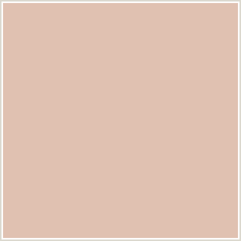 E0C1B1 Hex Color Image (CAVERN PINK, ORANGE RED)