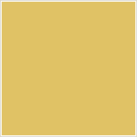 E0C265 Hex Color Image (EQUATOR, ORANGE YELLOW)