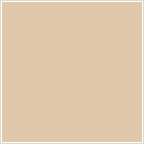 E0C7AB Hex Color Image (GRAIN BROWN, ORANGE)