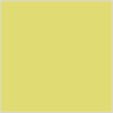 E0DB72 Hex Color Image (CHENIN, YELLOW)