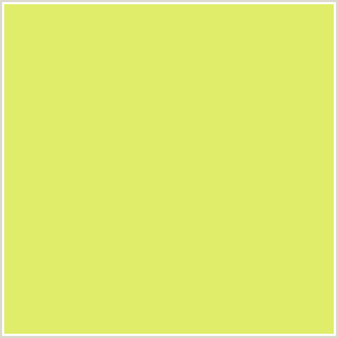 E0ED6B Hex Color Image (MANZ, YELLOW GREEN)