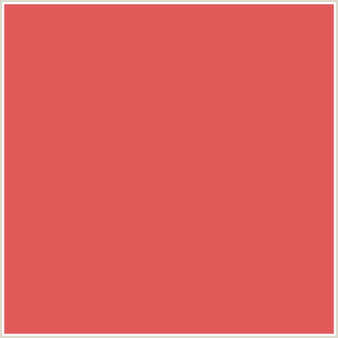 E15B5B Hex Color Image (RED, ROMAN)