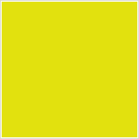 E2E10E Hex Color Image (BITTER LEMON, YELLOW GREEN)