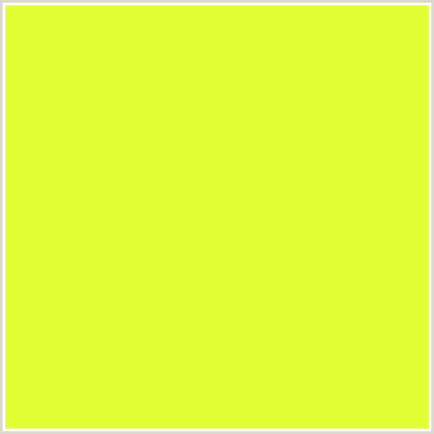 E2FF35 Hex Color Image (GOLDEN FIZZ, YELLOW GREEN)