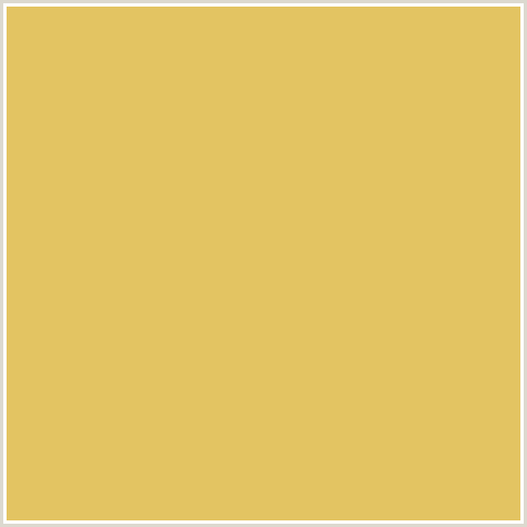 E3C462 Hex Color Image (EQUATOR, ORANGE YELLOW)