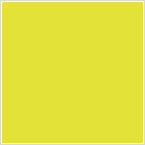 E3E337 Hex Color Image (PEAR, YELLOW GREEN)