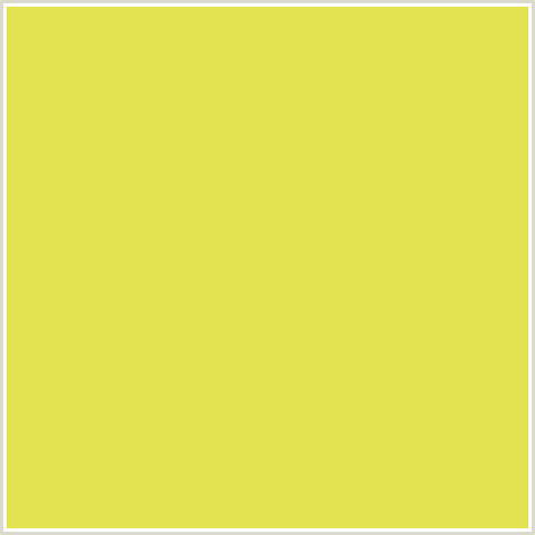 E3E352 Hex Color Image (WATTLE, YELLOW GREEN)