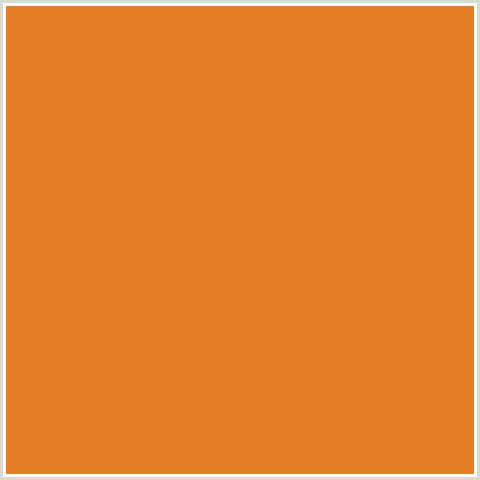 E47D25 Hex Color Image (ORANGE RED, ZEST)