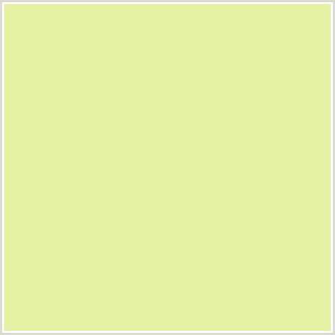 E4F0A3 Hex Color Image (PRIMROSE, YELLOW GREEN)