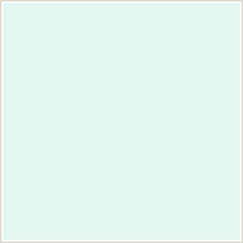 E4F6F0 Hex Color Image (AQUA SPRING, BLUE GREEN)