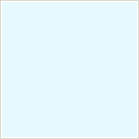 E5F9FF Hex Color Image (BABY BLUE, LIGHT BLUE, LILY WHITE)