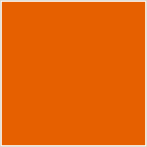 E66000 Hex Color Image (CLEMENTINE, ORANGE RED)