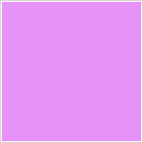 E693F8 Hex Color Image (HELIOTROPE, LAVENDAR, PURPLE, VIOLET)