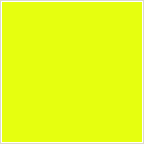 E6FF0F Hex Color Image (CHARTREUSE YELLOW, YELLOW GREEN)