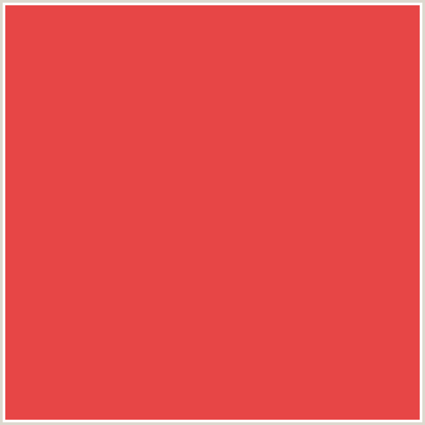 E74646 Hex Color Image (CINNABAR, RED)