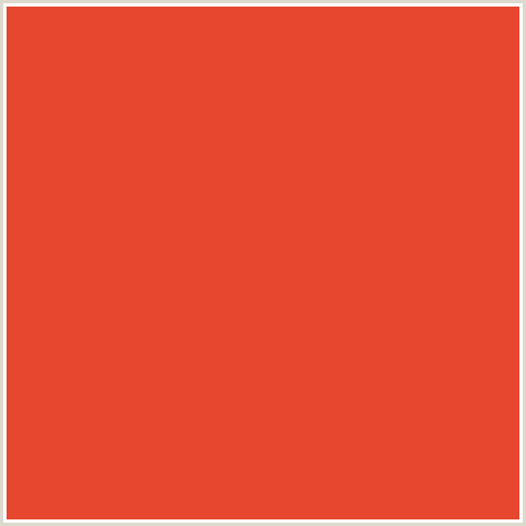 E7472E Hex Color Image (CINNABAR, RED)