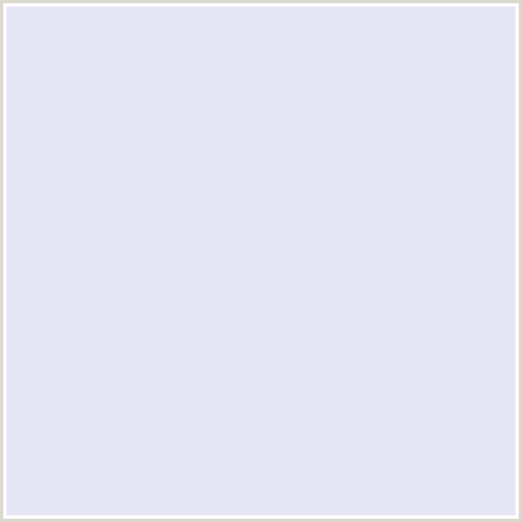 E7E6F7 Hex Color Image (BLUE, WHITE LILAC)