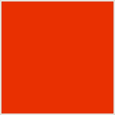 E83000 Hex Color Image (RED ORANGE, SCARLET)