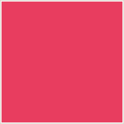 E83D5F Hex Color Image (AMARANTH, RED)