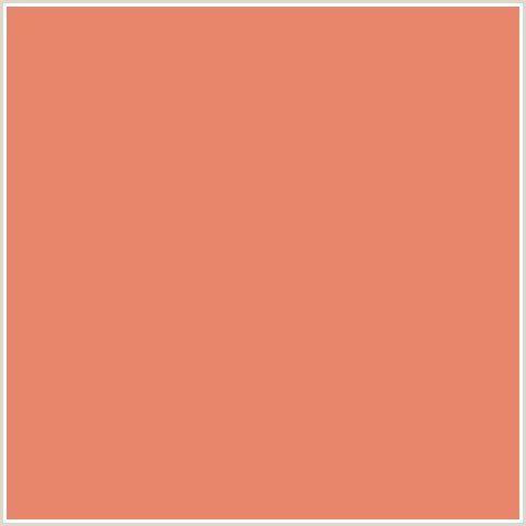 E8866C Hex Color Image (APRICOT, RED ORANGE)