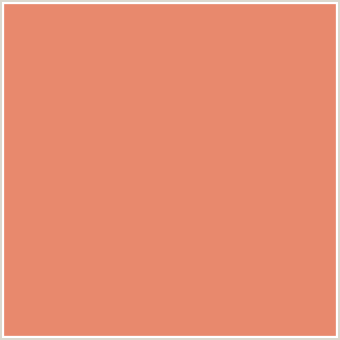 E8896D Hex Color Image (APRICOT, RED ORANGE)
