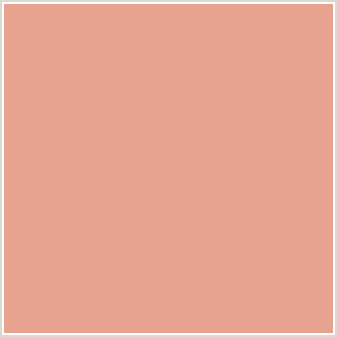 E8A390 Hex Color Image (RED ORANGE, TONYS PINK)