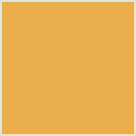 E8AE4A Hex Color Image (ORANGE, TULIP TREE)